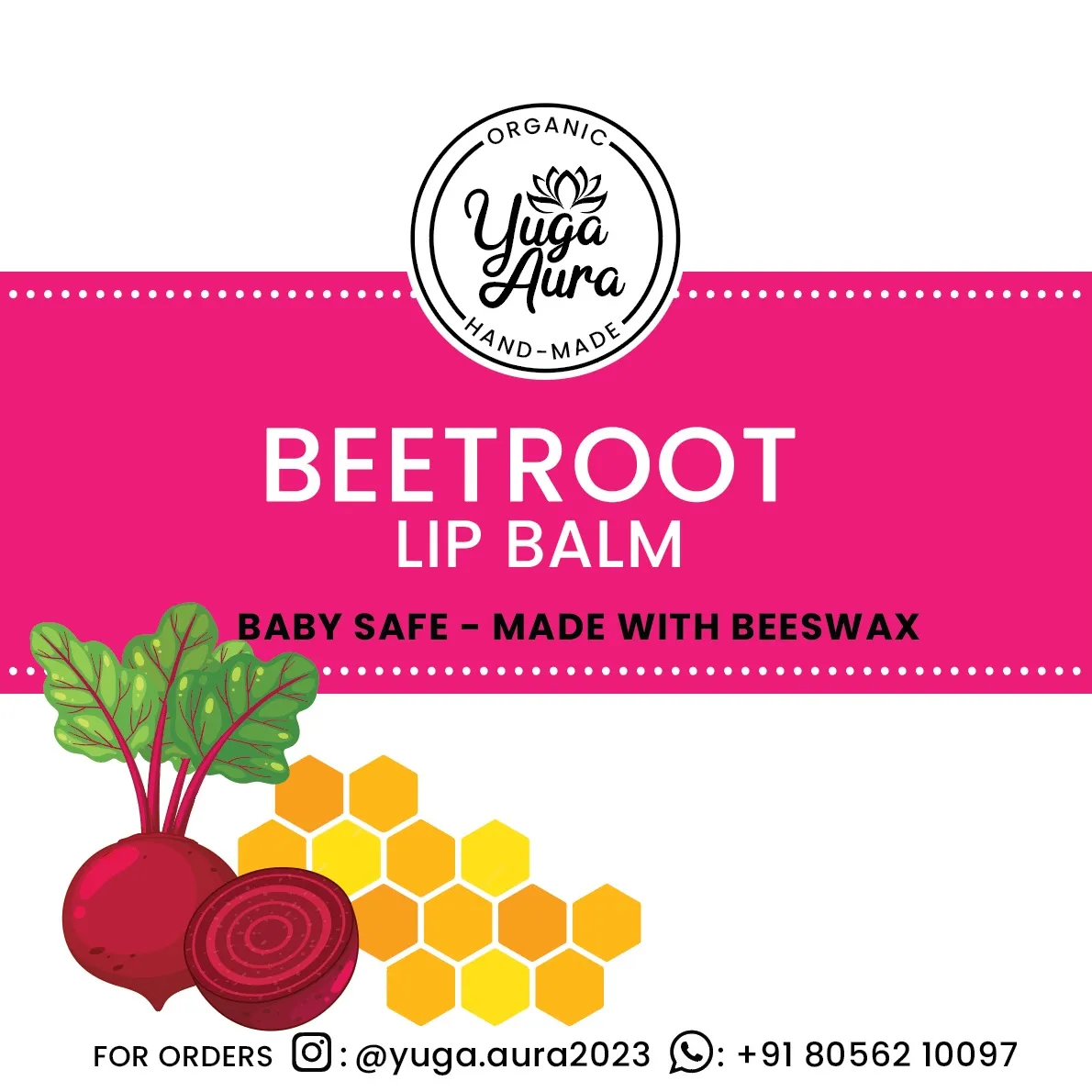 Beetroot Lip Balm - 10g (Non-Tinted) - Image 2