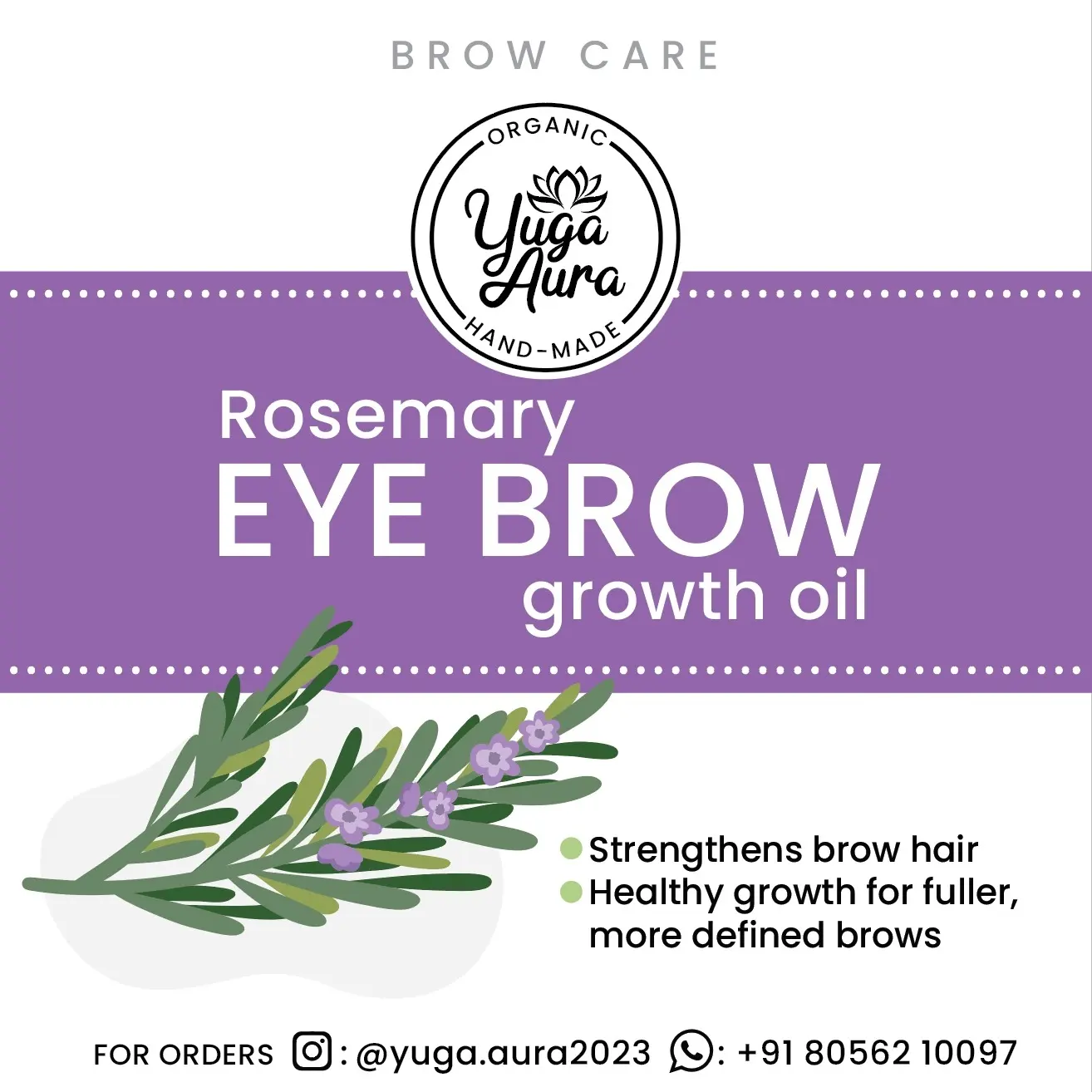 Rosemary Eyebrow Growth Oil - 8ml - Image 4