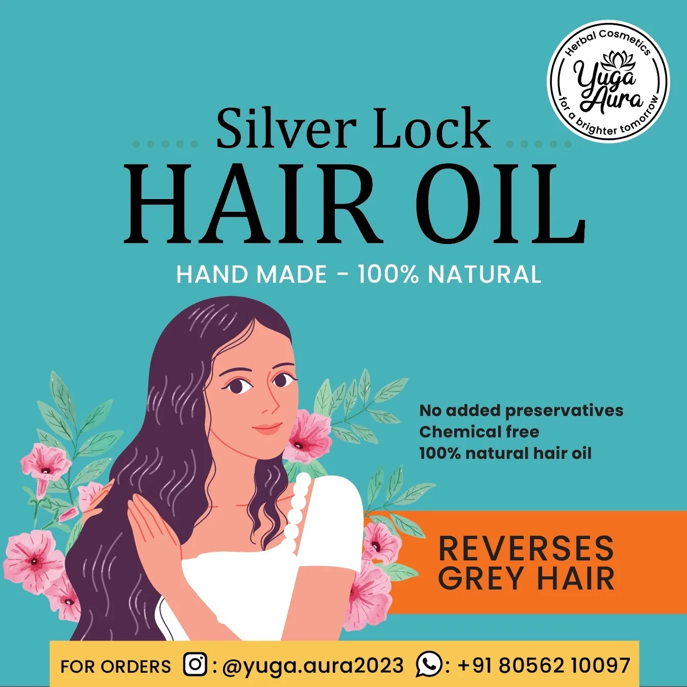 Silver Lock Hair Oil -100ml - Image 3