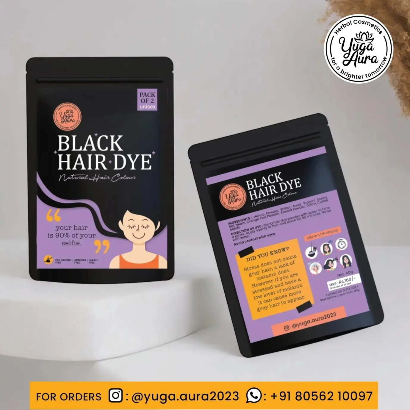 Black Hair Dye - 2 Packs - Image 4
